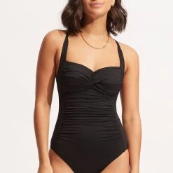 Seafolly Ladies Seafolly Collective Twist Halter One Piece