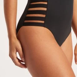 Seafolly Ladies Seafolly Collective Multi Strap One Piece - Black -Seafolly shop 10791 942 Black 10