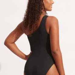 Seafolly Ladies Seafolly Collective One Shoulder One Piece -Seafolly shop 10887 942 Black 5
