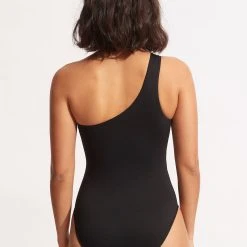 Seafolly Ladies Seafolly Collective One Shoulder One Piece -Seafolly shop 10887 942 Black 6