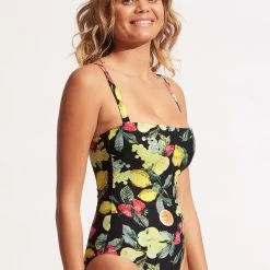 Seafolly Ladies Lemoncello DD Cup One Piece - Black -Seafolly shop 10911DD945 Black 3