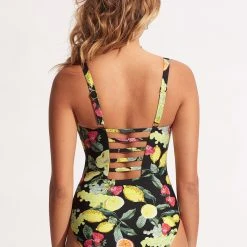 Seafolly Ladies Lemoncello DD Cup One Piece - Black -Seafolly shop 10911DD945 Black 4