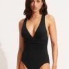 Seafolly Ladies Seafolly Collective Cross Back One Piece - Black -Seafolly shop 10950 942 Black 1