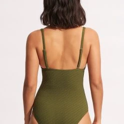 Seafolly Ladies Willow One Piece - Avocado -Seafolly shop 10993 924 Avocado 4
