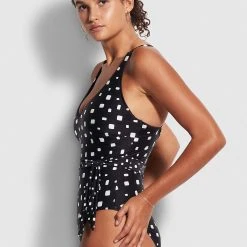 Seafolly Ladies Soft Spot DD Maillot - Black -Seafolly shop 11000DD896 Black 3