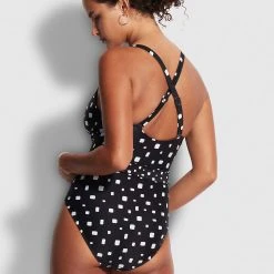 Seafolly Ladies Soft Spot DD Maillot - Black -Seafolly shop 11000DD896 Black 4