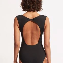 Seafolly Ladies Seafolly Collective V Neck One Piece 7 Seafolly Ladies Seafolly Collective V Neck One Piece -Seafolly shop 11003 942 Black 5