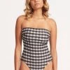 Seafolly Ladies Portofino DD Bandeau One Piece - Black -Seafolly shop 11011DD939 Black 1