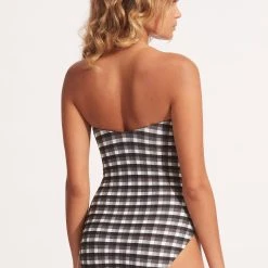 Seafolly Ladies Portofino DD Bandeau One Piece - Black -Seafolly shop 11011DD939 Black 3