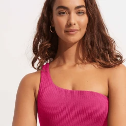 Seafolly Ladies Sea Dive One Shoulder One Piece - Fuchsia Rose 9 Seafolly Ladies Sea Dive One Shoulder One Piece - Fuchsia Rose -Seafolly shop 11014 861 FuchsiaRos 6