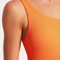 Seafolly Ladies Sea Dive One Shoulder One Piece - Spicy Orange -Seafolly shop 11014 861 SpicyOrang 6