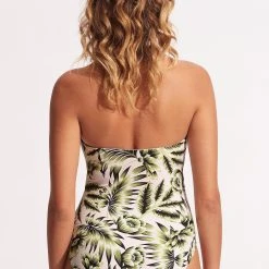 Seafolly Ladies Island In The Sun DD Bandeau One Piece - Avocado -Seafolly shop 11018DD946 Avocado 4