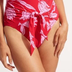 Seafolly Ladies Fleur De Bloom DD Bandeau One Piece - Chilli Red -Seafolly shop 11018DD983 Chilli 20Red 5