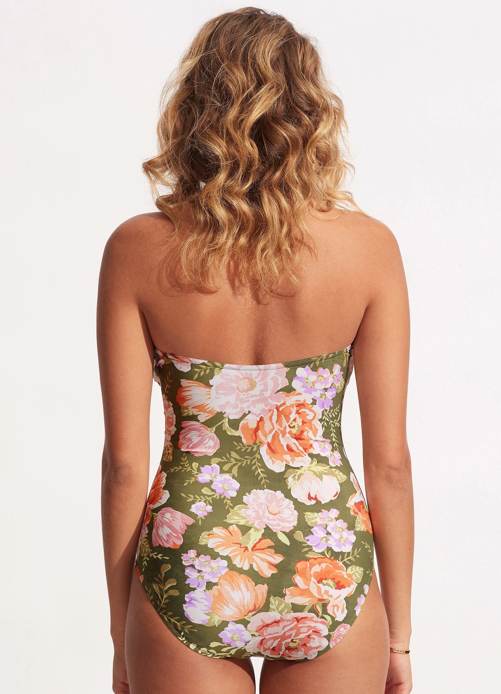 Seafolly Ladies Paradise Garden DD Bandeau One Piece - Avocado 6 Seafolly Ladies Paradise Garden DD Bandeau One Piece - Avocado - Image 4