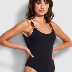 Seafolly Ladies Belize Scoop Back One Piece - Black 9 Seafolly Ladies Belize Scoop Back One Piece - Black -Seafolly shop 11034 927 Black 3