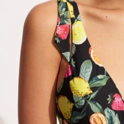 Seafolly Ladies Lemoncello V Neck One Piece - Black -Seafolly shop 11041 945 Black 5