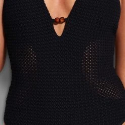 Seafolly Ladies DreamcatcherHalter One Piece- Black -Seafolly shop 11043 930 Black 6