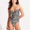 Seafolly Ladies Zanzibar Twist Tie Front One Piece - Black -Seafolly shop 11058 049 Black 3