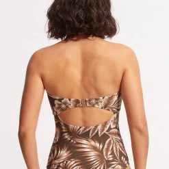 Seafolly Ladies Island In The Sun Twist Tie Front One Piece - Tiramisu -Seafolly shop 11058 946 Tiramisu 4