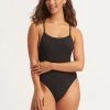 Seafolly Ladies Sea Dive Scoop Neck One Piece -Seafolly shop 11065 861 Black 6