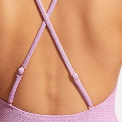 Seafolly Ladies Sea Dive Scoop Neck One Piece -Seafolly shop 11065 861 Lilac 5