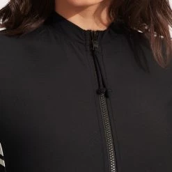 Seafolly Ladies Skin DeepLong Sleeve Surf Suit- Black -Seafolly shop 11068 940 Black 5