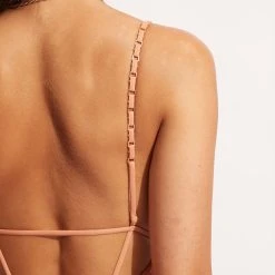 Seafolly Ladies Second Wave V Neck One Piece - Copper Tan 16 Seafolly Ladies Second Wave V Neck One Piece - Copper Tan -Seafolly shop 11071 968 Copper 20Tan 7