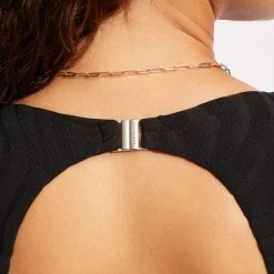 Seafolly Ladies Second Wave V Neck Long Sleeve Surfsuit - Black -Seafolly shop 11074 968 Black 5