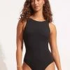 Seafolly Ladies Sea Dive High Neck One Piece - Black -Seafolly shop 11078 861 Black 3