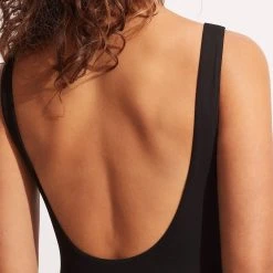 Seafolly Ladies Seafolly Collective Tank One Piece - Black -Seafolly shop 11079 942 Black 6
