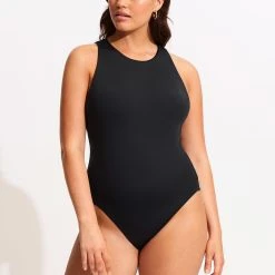 Seafolly Ladies Seafolly Collective High Neck One Piece - Black
