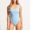 Seafolly Ladies Havana DD Tank One Piece - Powder Blue