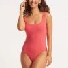 Seafolly Ladies Havana DD Tank One Piece - Sun Kissed Coral -Seafolly shop 11091DD815 SunKisdCrl 3