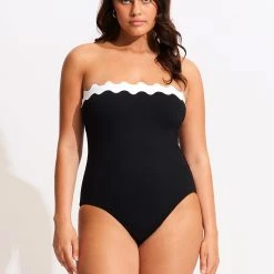 Seafolly Ladies Gia Ric Rac One Piece - Black