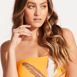 Seafolly Ladies Palm Paradise Bandeau One Piece - Rockmelon 9 Seafolly Ladies Palm Paradise Bandeau One Piece - Rockmelon -Seafolly shop 11099 028 Rockmelon 6