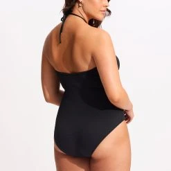 Seafolly Ladies Sea Dive Bandeau One Piece -Seafolly shop 11100 861 Black 7
