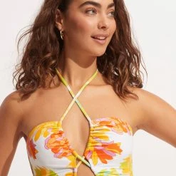 Seafolly Ladies Palm Springs Bandeau One Piece - Lime Light 11 Seafolly Ladies Palm Springs Bandeau One Piece - Lime Light -Seafolly shop 11104 703 Limelight 6