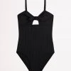 Seafolly Girls Summer Essential Girls Tie Front One Piece - Black -Seafolly shop 15698 258 Black 1