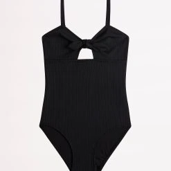 Seafolly Girls Summer Essential Girls Tie Front One Piece - Black