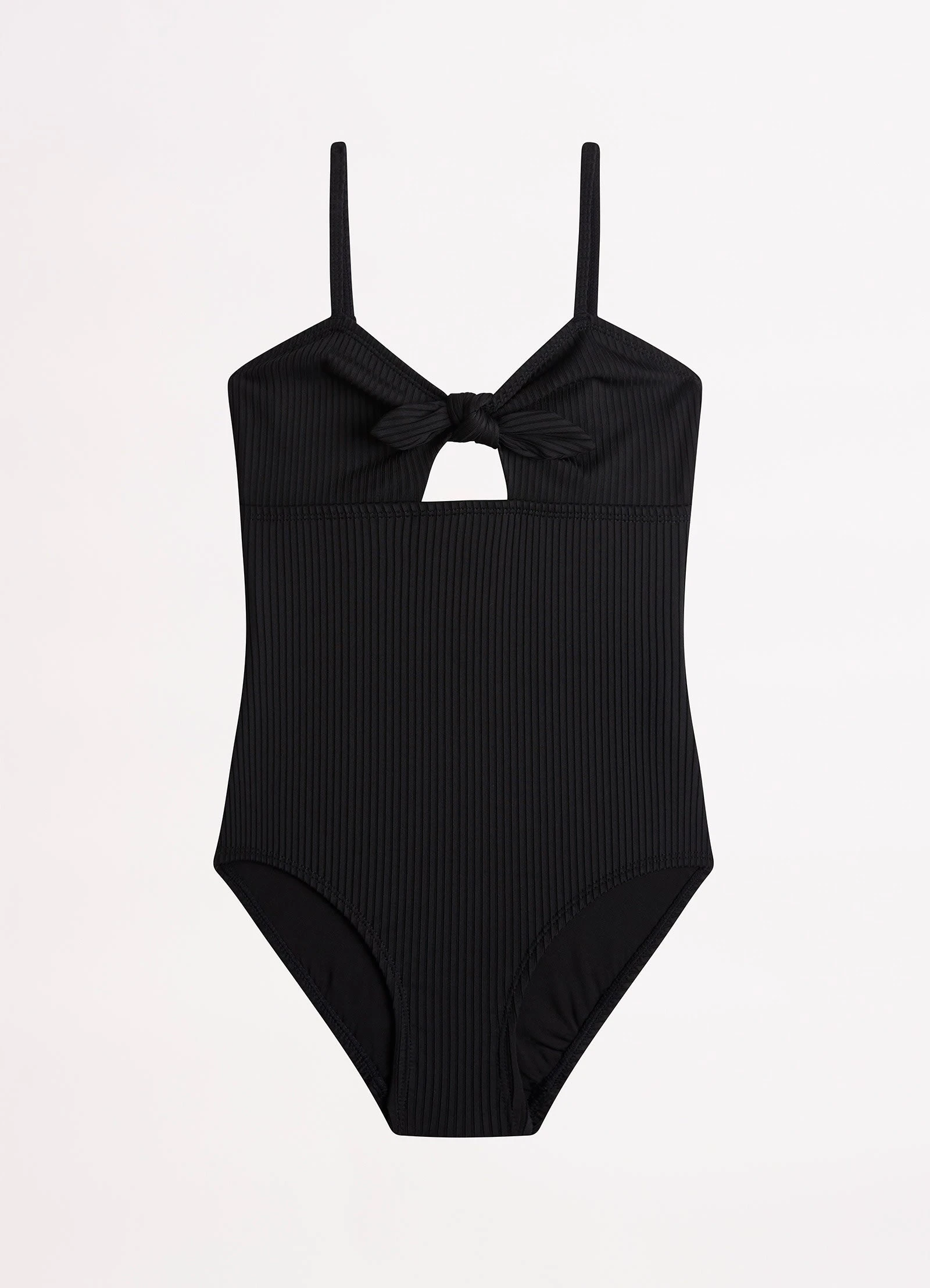 Seafolly Girls Summer Essential Girls Tie Front One Piece - Black 3 Seafolly Girls Summer Essential Girls Tie Front One Piece - Black