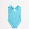 Seafolly Girls Summer Essential Girls Tie Front One Piece - Sky 2 Seafolly Girls Summer Essential Girls Tie Front One Piece - Sky -Seafolly shop 15698 258 Sky 1
