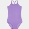 Seafolly Girls Girls Essentials One Piece- Lilac -Seafolly shop 15700 255 Lilac 1