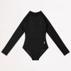 Seafolly Girls Summer Essential Girls Panelled Paddlesuit - Black 2 Seafolly Girls Summer Essential Girls Panelled Paddlesuit - Black -Seafolly shop 15712 258 Black 1