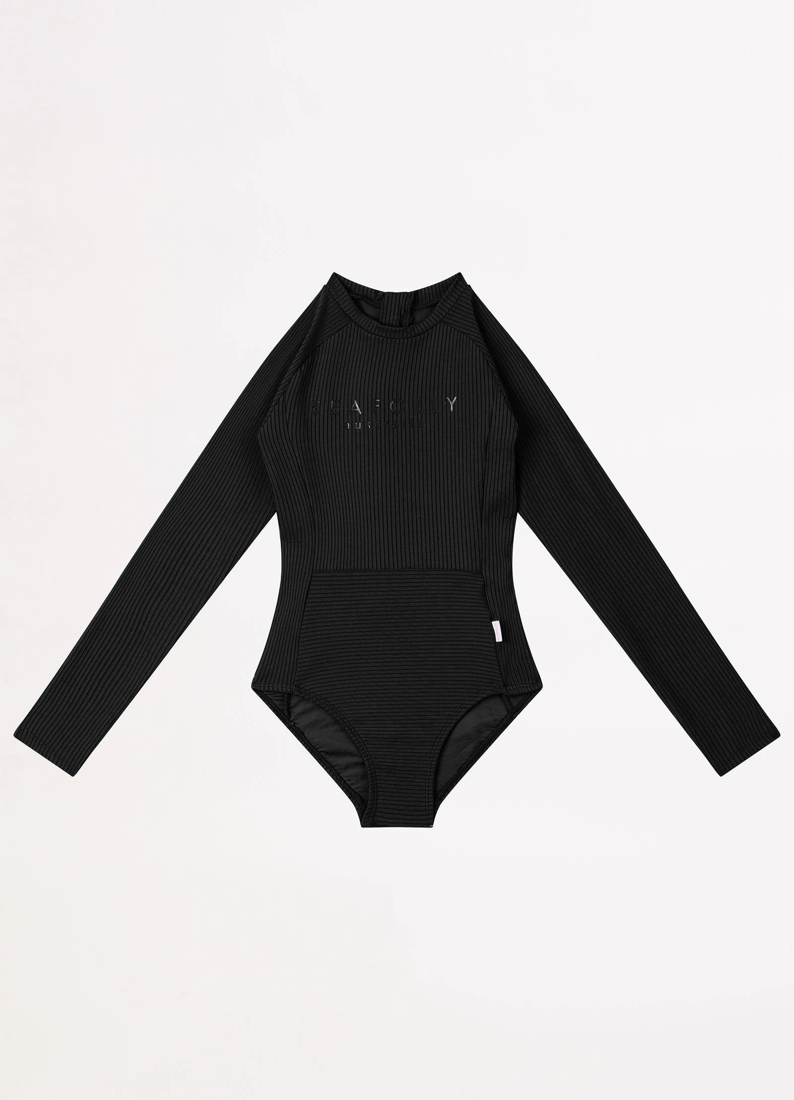 Seafolly Girls Summer Essential Girls Panelled Paddlesuit - Black 3 Seafolly Girls Summer Essential Girls Panelled Paddlesuit - Black