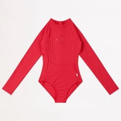 Seafolly Girls Summer Essential Girls Panelled Paddlesuit - Chilli Red