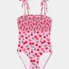 Seafolly Girls Girls Shirred One Piece - Cherry -Seafolly shop 15714 260 Cherry 1