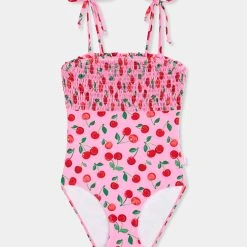 Seafolly Girls Girls Shirred One Piece - Cherry