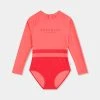Seafolly Girls Girls Long Sleeve Spliced Paddlesuit - Chilli Red -Seafolly shop 15715 260 Chilli 20Red 1