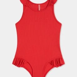 Seafolly Girls Summer Essential Girls Ruffle One Piece - Chilli Red