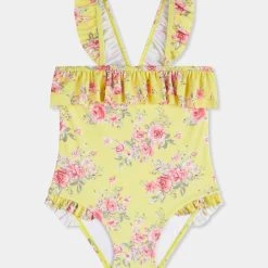 Seafolly Girls Paradise Garden Girls Ruffle Bandeau One Piece - Floral